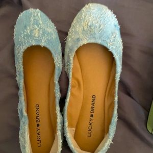 Size 7.5 denim flats